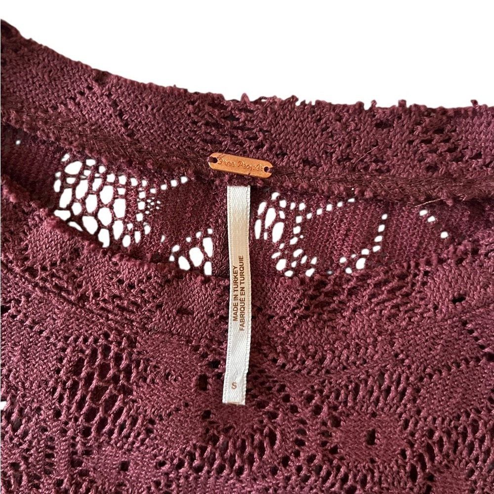 Free People In The Meadow Lace Top in Port Royal, Size Small - Picture 7 of 11